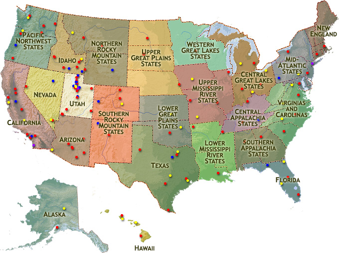 United States Map Region | ChurchofJesusChristTemples.org