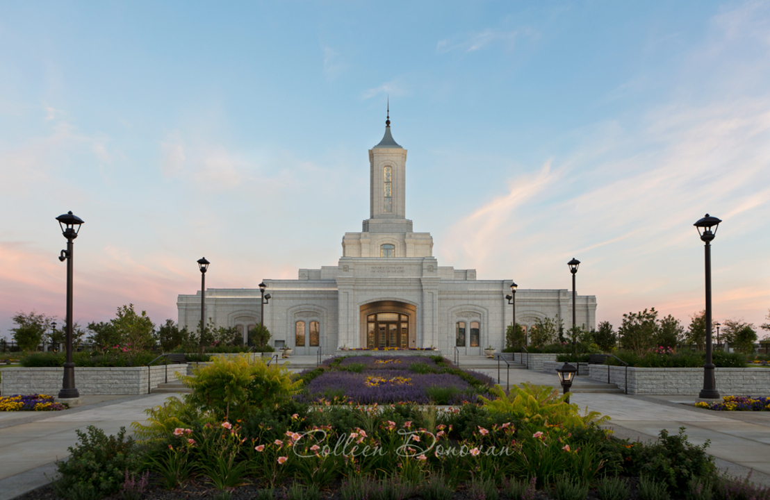 Aerial view of the Moses Lake Washington Temple ...