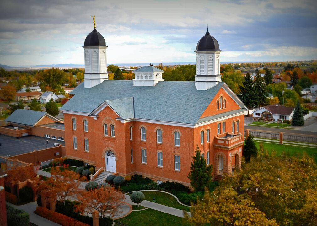 Aerial view of the Vernal Utah Temple | ChurchofJesusChristTemples.org